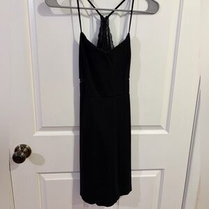 Express Black Lace-Back Dress